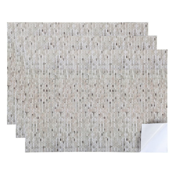 3 Pcs Dollhouse Wallpapers,1:64 Self-Adhesive Roof Floor Shingle(Brown Gray)