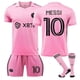thumbnail image 3 of Football Youth Training Jersey - Messi No. 10 Fan Suit, Pink Home Jersey - 22:22, 3 of 4