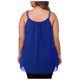 thumbnail image 1 of Camiseta sin mangas con tirantes de encaje y pliegues de gasa lisa para mujer, tallas grandes - Sin mangas, cuello redondo, poliéster/gasa, ropa de playa para el verano, 1 pieza, 1 of 5
