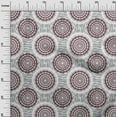 thumbnail image 2 of oneOone Cotton Jersey Maroon Fabric Circle Block Sewing Material Print Fabric By The Yard 58 Inch Wide, 2 of 4