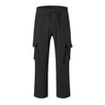 thumbnail image 5 of Carpenter Pants For Men, Casual Men's Fleece Lined Cargo Fit Men's Work Utility & Safety Pants Pantalones Lined Work Pants Men's Black Stretchy Work Pants Pantalones Para Xxl Black, 5 of 7