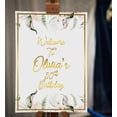 thumbnail image 2 of Darling Souvenir MADE WITH LOVE PersonalizedWelcomeBirthdaySignTropical Leaves,Large Decorative Poster For Birthday Party, Celebrations- 18x12, 2 of 5