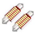 thumbnail image 1 of Adorno de luz LED blanco brillante Adorno de LED 36 mm 6411 C5W LED sin errores Canbus 16SMD 4014 Chipsets Metal tono plateado amarillo (juego de 2), 1 of 1