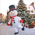 thumbnail image 2 of Disfraz inflable para adultos, disfraz inflable de Navidad, muñeco de nieve blanco a pilas, conjunto inflable para fiesta de cumpleaños, talla única, 2 of 4