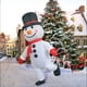 thumbnail image 2 of Disfraz inflable para adultos, disfraz inflable de Navidad, muñeco de nieve blanco a pilas, conjunto inflable para fiesta de cumpleaños, talla única, 2 of 4