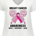 thumbnail image 4 of Inktastic Breast Cancer Awareness Hope Support and Love Women's Plus Size V-Neck T-Shirt, 4 of 5