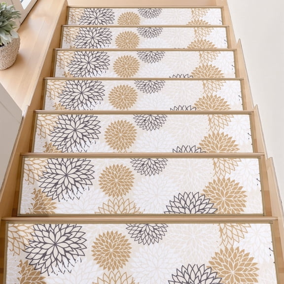 Stair Treads for Wooden Steps Indoor, 15 Pack 8" X 30" Stair Treads Non Slip with Reusable Adhesive Backing, Non-Skid Carpet Stair Runners for Kids Elders and Pets