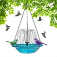 thumbnail image 1 of Bain d'Oiseaux Suspendu avec Fontaine Solaire Bain d'Oiseaux Solaire Fontaines Bains d'Oiseaux Suspendus pour l'Extérieur Blu_Perfect Gift, 1 of 5
