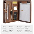 thumbnail image 5 of Leather Folder Business Conference A4 Portfolio Folder Padfolio Noted Case For Work School, 5 of 5