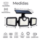 thumbnail image 2 of Lampara Solar Con 3 Cabezales Sensor De Movimiento 108 Leds, 2 of 5