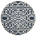 thumbnail image 1 of Safavieh Cambridge Collection CAM570M Handmade Moroccan Geometric Navy and Ivory Premium Wool Round Area Rug (6' Diameter), 1 of 9