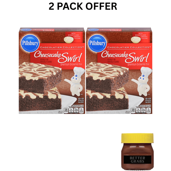 Pillsbury Cheesecake Swirl Premium Brownie Mix, (15.5 oz Box)