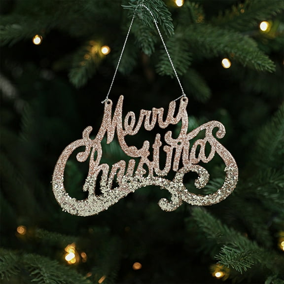 BOPORO Large Christmas Ball Ornaments, 2Pcs Shatterproof Diamond Ornaments Christmas Tree Decorations Champagne Christmas Big Ornaments Hanging Ball for Holiday Christmas Decorations Gold