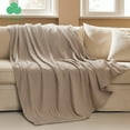 thumbnail image 6 of Cozy Comfort Quilted Cotton Modal Blanket Twin-XL, Cozy Warm for All Year Round, Light Taupe, 66x90 inches, 6 of 8