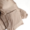 thumbnail image 6 of HILEELANG Girls Cropped Puffer Jacket, Hooded Short Winter Coat for Kids and Teens, Beige, 11-12Y, 6 of 8