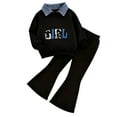 thumbnail image 4 of Toddler Baby Girl Long Sleeve Hooded Pullover Colorblock Sweatshirt + Pants Fall Winter Outfit Set 6-12 Months 12-24 Months 2t 3t 4t 5t 6t 7t 8t 9t Children M 2-3 Years, 4 of 4