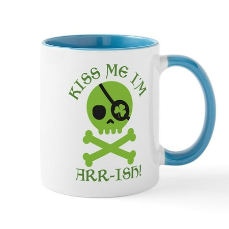 

CafePress - Kiss Me I m Arr Ish Mug - 11 oz Ceramic Mug - Novelty Coffee Tea Cup
