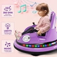 thumbnail image 1 of Royalbelle Purple 12v Electric Bumper Car for Kids, Ride On with Remote Control, 1 of 6