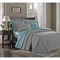 thumbnail image 3 of Chezmoi Collection Kingston Ensemble Couvre-Lit Surdimensionné 3 Pcs (Très Grand, Gris), 3 of 3