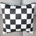 thumbnail image 3 of Cotton 2 Inch Checkerboard Print Decorative Throw Pillow/Sham Cushion Cover Black & White, 3 of 3