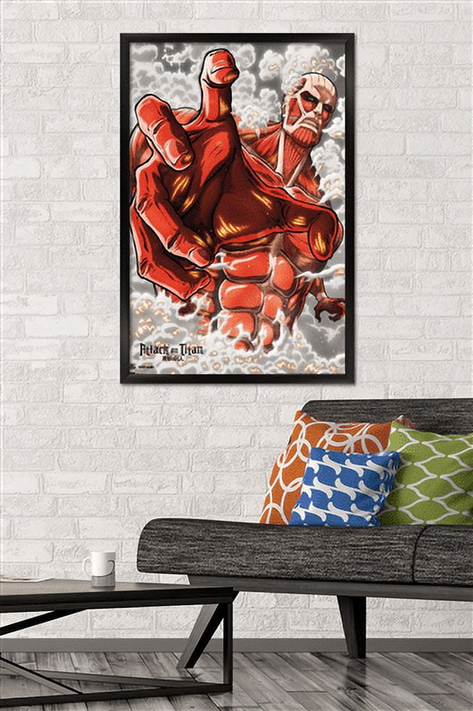 Attack on Titan: Season 2 - Armored Titan Wall Poster, 22.375" x 34", Framed