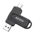 thumbnail image 1 of Memoria USB KEXIN 128GB Doble USB 3.0 100MB/s Negra, 1 of 7