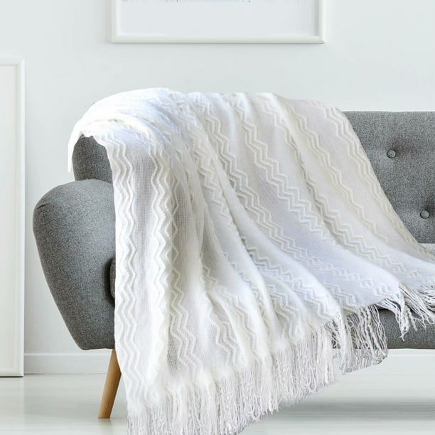 Ultra Soft Tassel Throw Blanket,Arcylic 50x60 inch,Fringe Warm Cozy ...