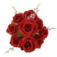 thumbnail image 4 of Mainstays Indoor Artificial Rose Bush, Red Color, Assembled Height 17.5", 4 of 8
