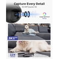 thumbnail image 4 of Hugolog - Cámara de seguridad para interiores de 3K 5MP con enfoque automático, visión nocturna de color de luz estrella, IA humana/mascota, reducción de ruido, nube de EE. UU., funciona con Alexa, id, 4 of 5