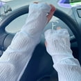 thumbnail image 4 of Ice Silk Long Gloves Fingerless Arm Sleeves Outdoor Sport Arm Covers Summer Use, 4 of 9