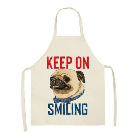 

TOYFUNNY Adult Cotton And Linen Apron Animal Series Printed Apron Household Cleaning Coverall Sausage Dog Apron Parent Child Apron