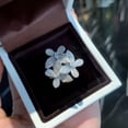 thumbnail image 4 of K-KED 925 Silver Filled Ring Fashion Round Cubic Zircon Ring Women Delicate Jewelry Sz 6-10-9, 4 of 6
