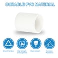 thumbnail image 3 of 40mm Pipe Coupling Adapter, 2Pcs Pipe Fittings, White, 3 of 7