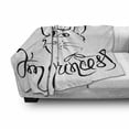 thumbnail image 3 of Princess Soft Flannel Fleece Blanket, I am a Princess Calligraphy Funny Cat with a Royal Crown Outline Drawing, Cozy Plush for Indoor and Outdoor Use, 70" x 90", Charcoal Grey White, by Ambesonne, 3 of 6