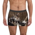 thumbnail image 4 of Wukai Cat Family Print Men’s Underwear Breathable Boxer Briefs,&nbsp;Moisture Wicking & Breathable-Large, 4 of 7