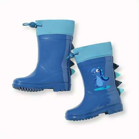 

Kids Dinosaur-Themed Rain Boots - Comfortable Slip-On Design Secure Non-Slip Sole Durable & Waterproof - Perfect for Puddle Jumping & Outdoor Adventures