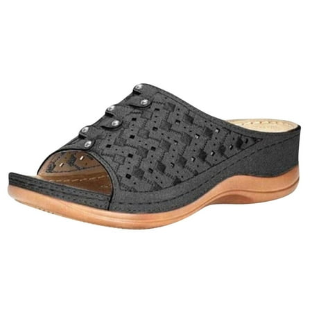 

Womens Retro Light Breathable Hollow Open Toe Thick Bottom Casual Sandals Slippers Open Toe Slide Sandals Comfortable Flats Flip-Flops Sandal Casual Platforms Wedge Sandals Heeled Sandals A80