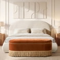 thumbnail image 6 of Archie Puffy Grounded Upholstered Platform Bed Queen Oatmeal Light Beige Chenille, 6 of 11