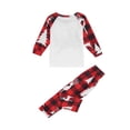 thumbnail image 6 of Christmas Family Matching Pajamas Set Plaid Letters Elk Print O-Neck Long Sleeve Tops+ Pyjama Trousers for Spring Fall, 6 of 10