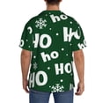 thumbnail image 3 of Lsque Ho Ho Ho A print Men's Cuban Collar Short Sleeve Shirt Summer Beachwear Casual Button Down Fashionable Vacation Leisure Shirt-4X-Large, 3 of 7