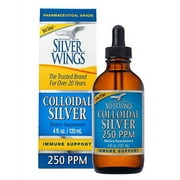 Natural Path Silver Wings Colloidal Silver 250ppm Enhanced Immune Support Supplement - 4 Fl. Oz.