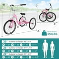 thumbnail image 6 of Lilypelle Adult Folding Tricycle with Low Step Through,20/24/26 inch 3 Wheel 7-Speed Foldable Cruiser Bike Trike with Cargo Basket for Women, Men, Seniors, 6 of 10