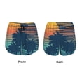 thumbnail image 6 of Uemuo Palm Trees Pattern Women's Athletic Shorts High Waisted Running Shorts with Liner Pockets Gym Elastic Workout Shorts-, 6 of 9