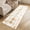Boho Rhombus, variant on Sleep Zone 8x10 Washable Non Slip Area Rug Beige Abstract, Wave edge Scalloped Water Resistant Rug for Bedroom Living room