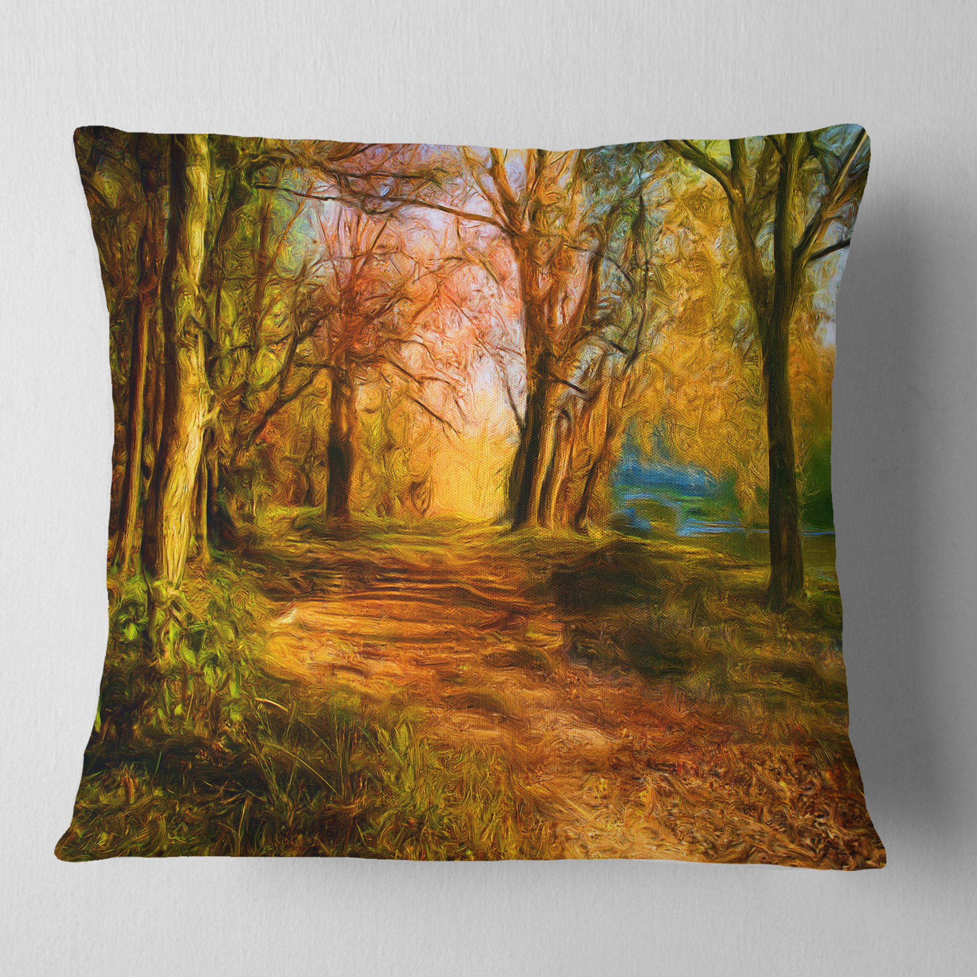 Designart Beauty of Nature - Landscape Printed Throw Pillow - 16x16