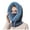 Navy, variant on Warm Earflap Beanie For Autumn And Winter Women Winter Outdoor Riding Headgear Cold-Proof Ski Cap Warm Bib Face Mask Integrated Cold-Proof Hood Hat