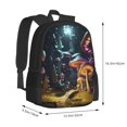 thumbnail image 3 of Daiia Purple Glowing Mushroom Backpack for Men and Women -Durable Backpack Large Capacity, Water-Resistant Bag with Adjustable Straps and Laptop Compartment, 3 of 9