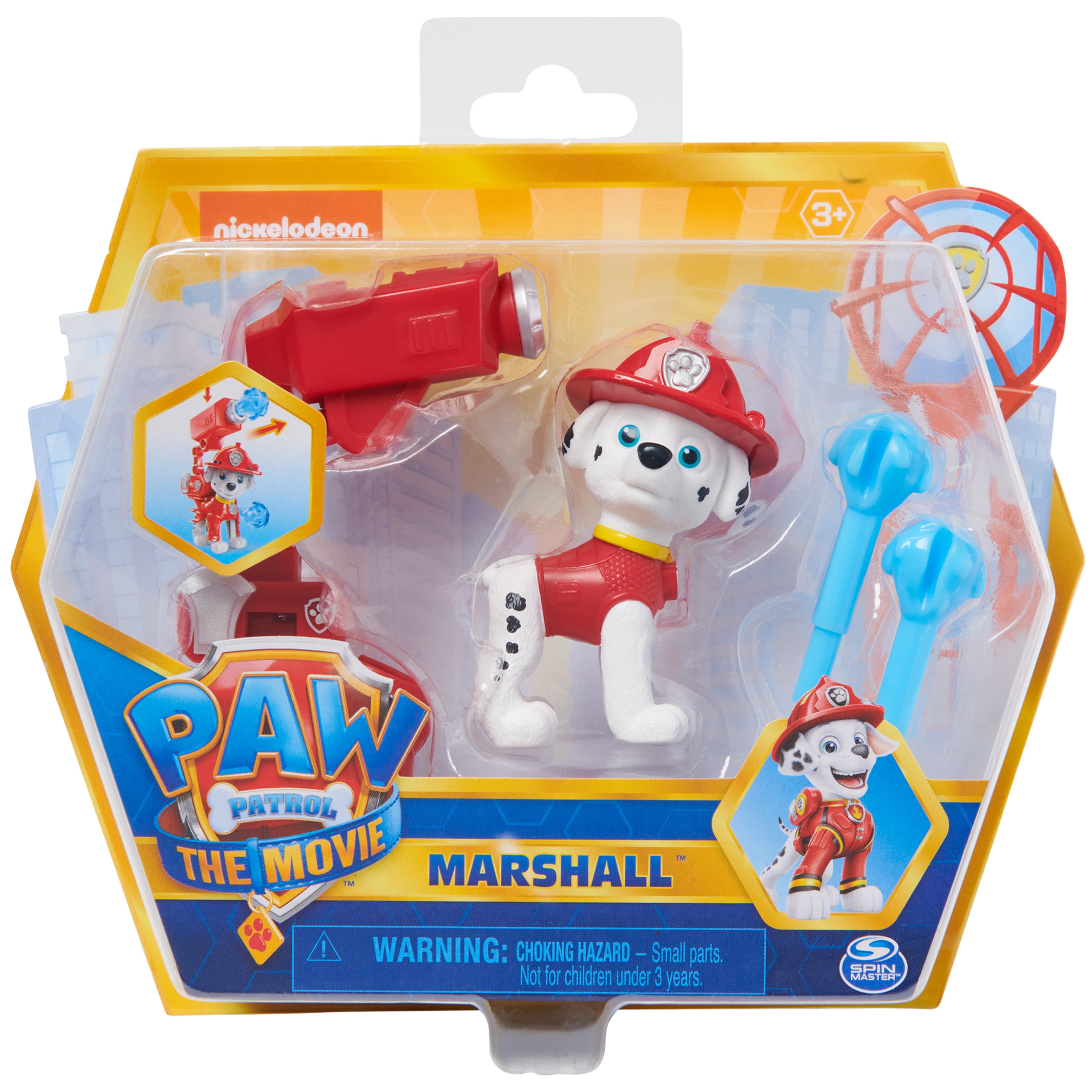 PAW Patrol, Marshall Action Figure with Clip-on Backpack & Projectiles