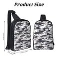 thumbnail image 2 of Chest Bag Dual Pocket 11.8×7.7×2.4in Waterproof Double-Pocket Large Capacity With No Inner Pouch Pockets And Double Drawstrings Vector Camouflage Pattern Gray_4, 2 of 8
