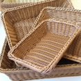 thumbnail image 2 of Storage Basket Handmade Rectangular Rattan Organization Wicker Bread Holder Fruit Vegetable Snack Food Container XL, 2 of 3